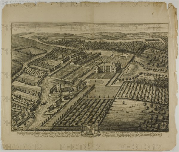 Londesburgh, plate 31 from Britannia Illustrata, published 1707. Creator: Johannes Kip.