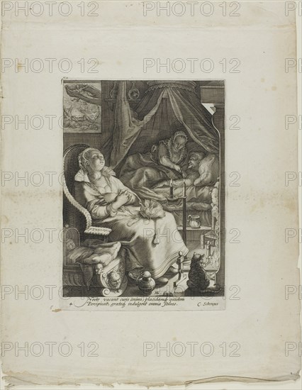 Night, plate four from Four Times of Day, c.1595. Creator: Jan Saenredam.