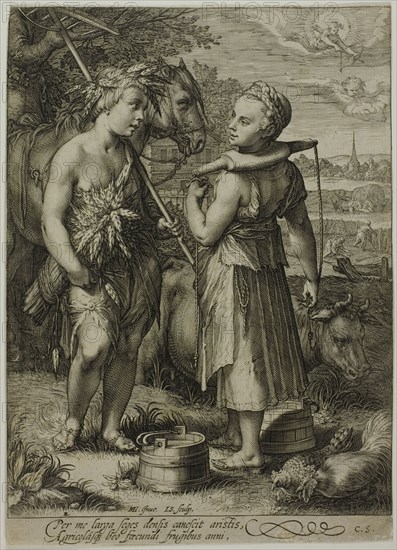 Summer, from The Four Seasons, 1601. Creator: Jan Saenredam.