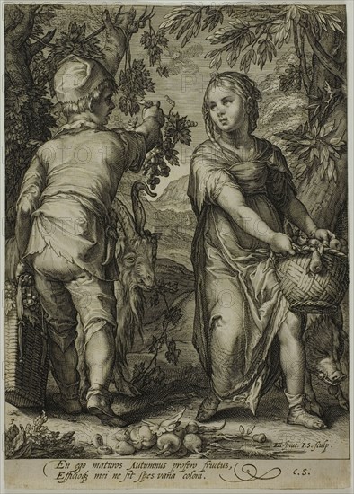 Autumn, from The Four Seasons, 1601. Creator: Jan Saenredam.