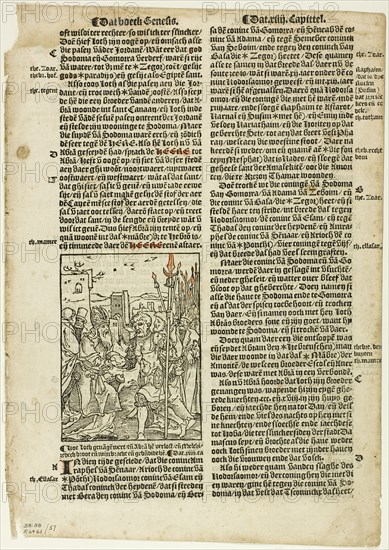 Illustration from Die Bibel (Vorsterman), plate 57 from Woodcuts from Books of the XVI Century, 1528 Creator: Jan Swart Van Groningen.