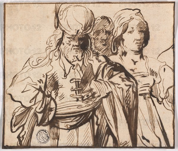 Three Half-Length Figures, 1622/72. Creator: Pieter Jansz.