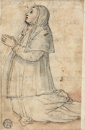 Kneeling Nun, n.d. Creator: Unknown.