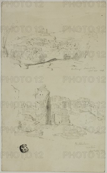 Views of Bethany and Bethlehem, 19th century. Creator: Unknown.