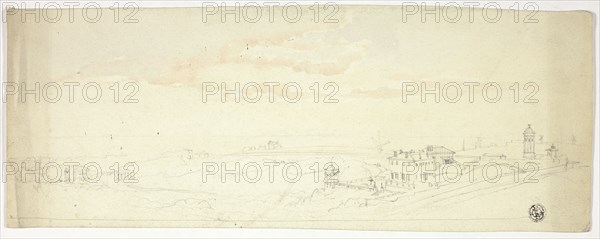 Panoramic View of Seaside Town, n.d. Creator: John Skinner Prout.