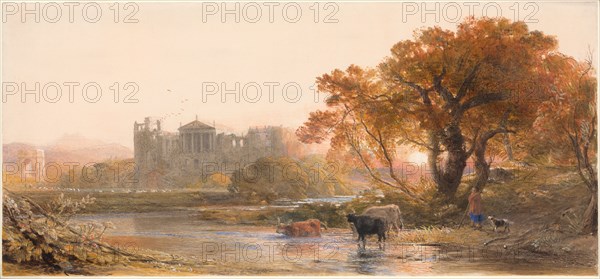 Evening in Italy—the Deserted Villa, 1845. Creator: Samuel Palmer.