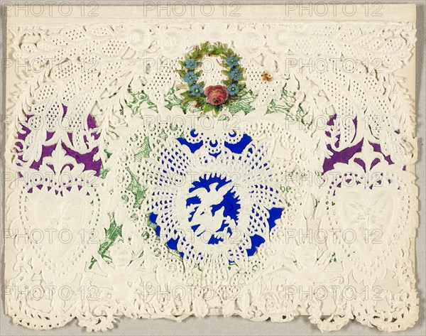 Untitled Valentine (Three Hearts), c.1865. Creator: Berlin & Jones.