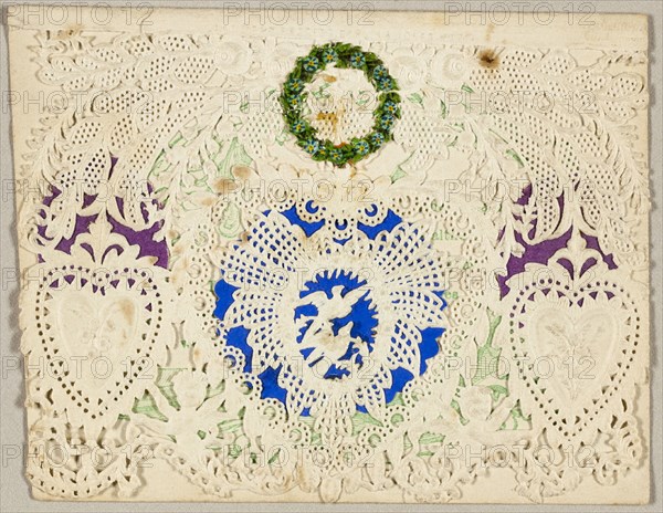 Untitled Valentine (Three Hearts), c.1865. Creator: Berlin & Jones.