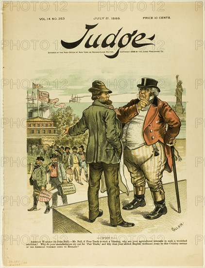 Why?, from Judge, published July 21, 1888. Creator: Bernard Gillam.