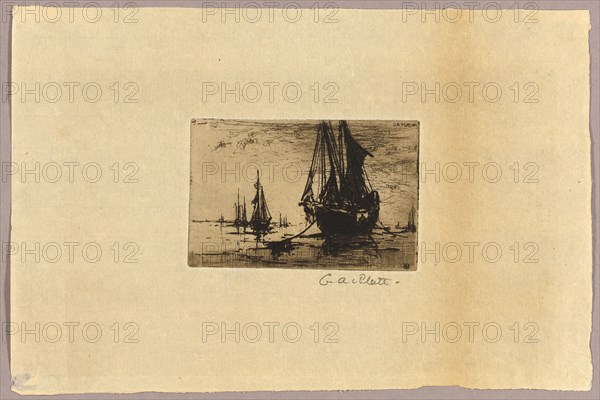 Sketch of a Boat, 1881. Creator: Charles A. Platt.