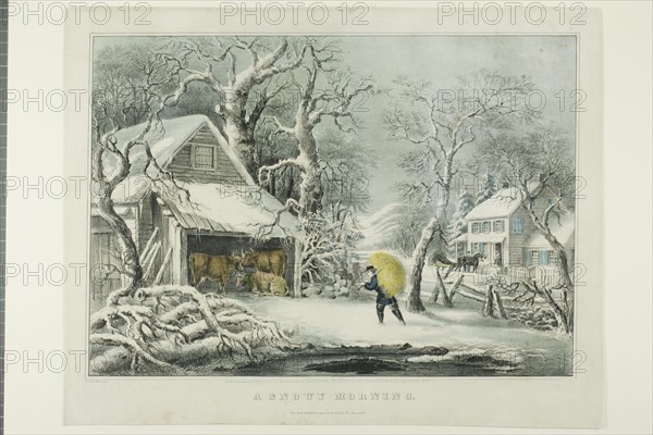 A Snowy Morning, 1864. Creator: Frances Flora Bond Palmer.