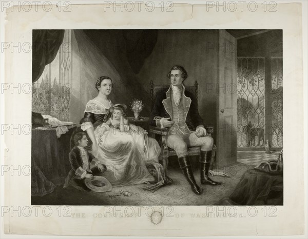 The Courtship of Washington, 1860. Creator: JC McRae.