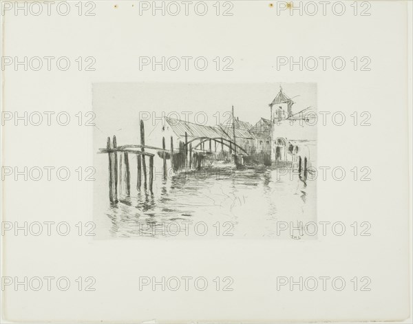 Dock at Newport, 1893. Creator: John Henry Twachtman.