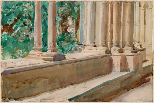 Tarragona Terrace and Garden, c.1908. Creator: John Singer Sargent.