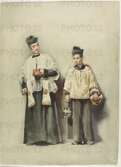 Priest and Boy, n.d. Creator: Lawrence Carmichael Earle.