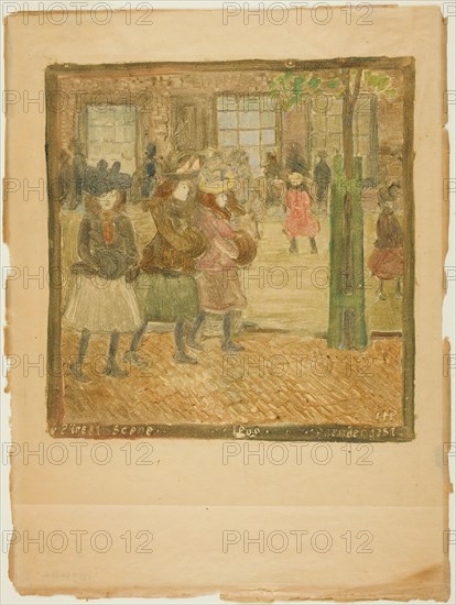 Street Scene, c.1891-94. Creator: Maurice Brazil Prendergast.