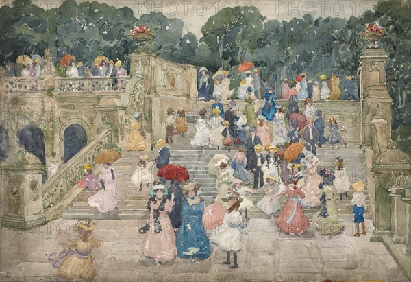 The Terrace Bridge, Central Park, 1901. Creator: Maurice Brazil Prendergast.