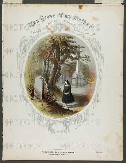 The Grave of My Mother, 1853. Creator: Napoleon Sarony.