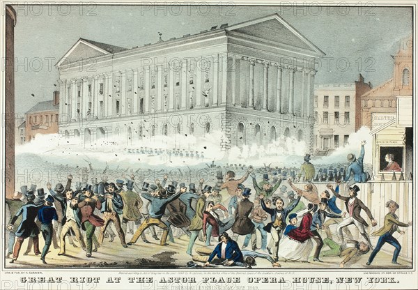 Great Riot at the Astor Place, n.d. Creator: Nathaniel Currier.