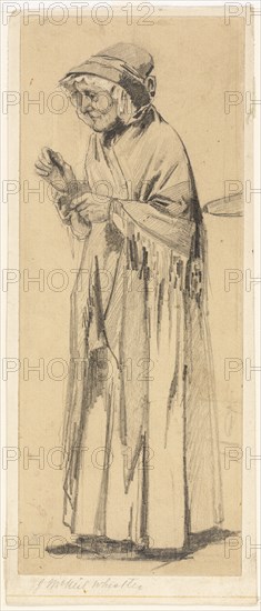 Old Woman in Shawl and Cap, 1887. Creator: Unknown.