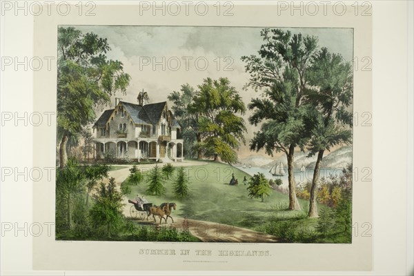 Summer in the Highlands, 1867. Creators: Unknown, Nathaniel Currier, James Merritt Ives, Currier and Ives.