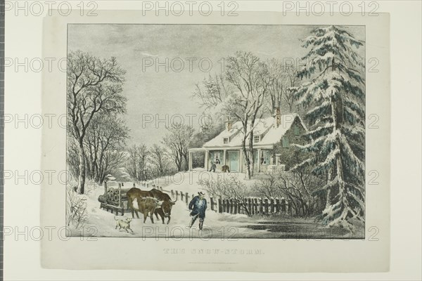 The Snow Storm, c.1864. Creators: Unknown, Nathaniel Currier, James Merritt Ives, Currier and Ives.