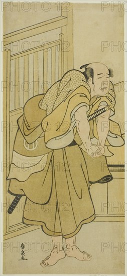 The Actor Asao Tamejuro I as Drunken Gotobei in the Play Yoshitsune Koshigoe Jo..., c. 1790. Creator: Katsukawa Shunsen.