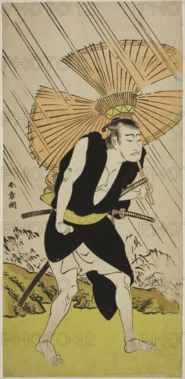 The Actor Nakamura Nakazo I as Ono Sadakuro in the Play Kanadehon Chushingura..., c. 1776. Creator: Shunsho.