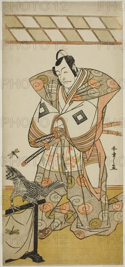 The Actor Ichikawa Danjuro V as Ashikaga Takauji in the Play Kaeribana Eiyu Taiheiki..., c. 1779. Creator: Shunsho.