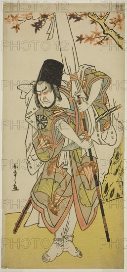 The Actor Nakamura Nakazo I as Katsuhei, Servant of a Princely Family, in the Play Uta..., c. 1779. Creator: Shunsho.