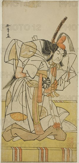 The Actor Nakamura Nakazo I as Prince Takahiro in the Play Date Nishiki Tsui no Yumitori..., c.1778. Creator: Shunsho.