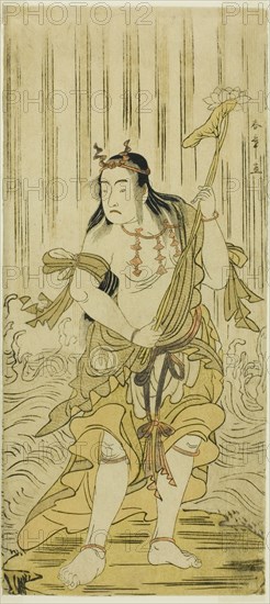 The Actor Sawamura Sojuro III as Kongara Doji in the Play Kitekaeru Nishiki no Wakayaka..., c. 1780. Creator: Shunsho.