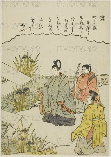 Ho: in Mikawa Province, from the series "Tales of Ise in Fashionable..., c1772/73. Creator: Shunsho.