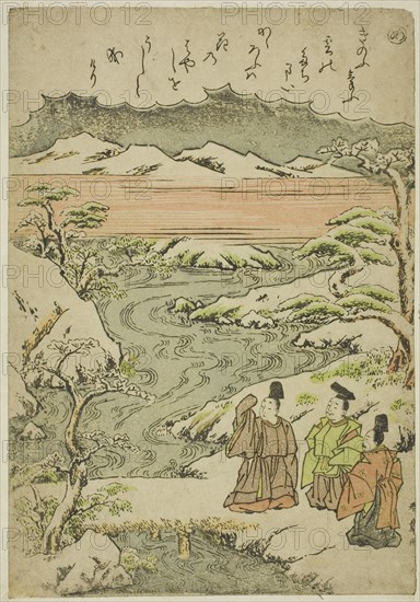 Me, from the series "Tales of Ise in Fashionable Brocade Pictures (Furyu nishiki-e..., c. 1772/73. Creator: Shunsho.
