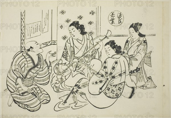 The Waka Murasaki Chapter from "The Tale of Genji" (Genji Waka Murasaki)...parodies, c. 1710. Creator: Okumura Masanobu.