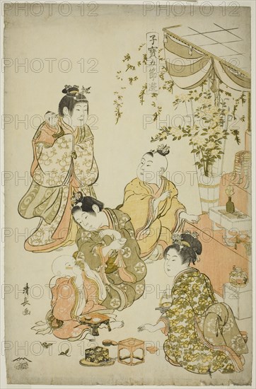 The Doll Festival, from the series "Precious Children's Games of the Five Festivals...", c. 1801. Creator: Torii Kiyonaga.