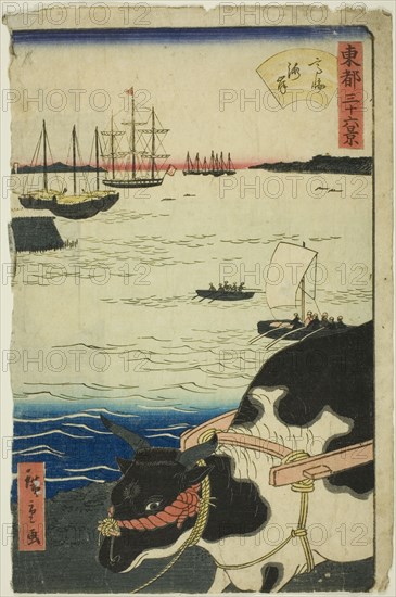 The Beach at Takanawa (Takanawa kaigan), from the series "Thirty-six Views of the..., 1862. Creator: Utagawa Hiroshige II.