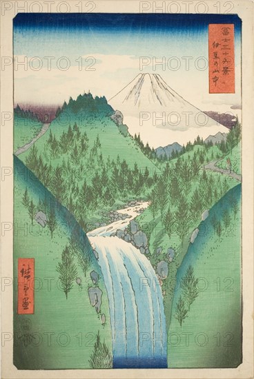 In the Mountains of Izu Province (Izu no sanchu), from the series "Thirty-six Views of Mount...,1858 Creator: Ando Hiroshige.