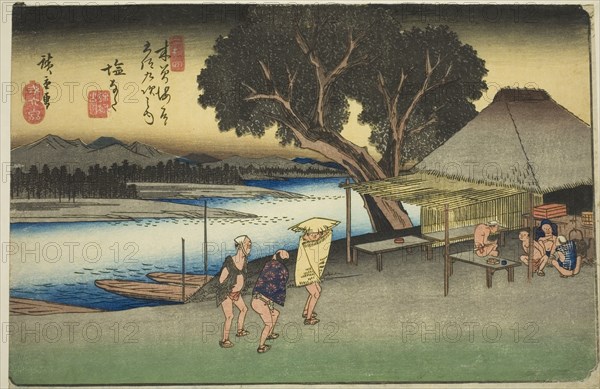 No. 24: Shionata, from the series "Sixty-nine Stations of the Kisokaido (Kisokaido..., c. 1835/38. Creator: Ando Hiroshige.