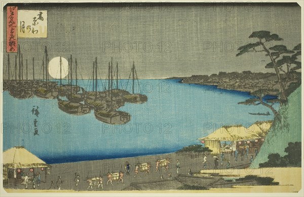 Moon at Takanawa (Takanawa no tsuki), from the series "Three Views of Famous Places...c. 1839/42. Creator: Ando Hiroshige.