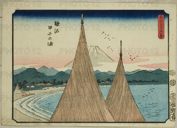Tago Bay in Suruga Province (Suruga Tago-no-ura), from the series "Thirty-six Views of..., ", 1852. Creator: Ando Hiroshige.