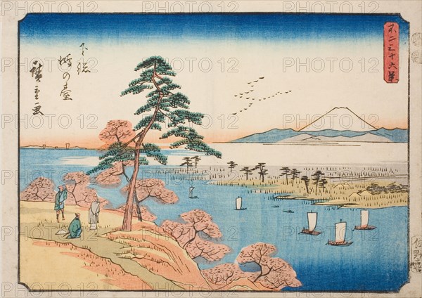 Konodai in Shimosa Province (Shimosa Konodai), from the series "Thirty-six Views of..., 1852. Creator: Ando Hiroshige.