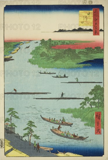 Mouth of the Nakawaga River (Nakagawaguchi), from the series “One Hundred Famous..., 1857. Creator: Ando Hiroshige.