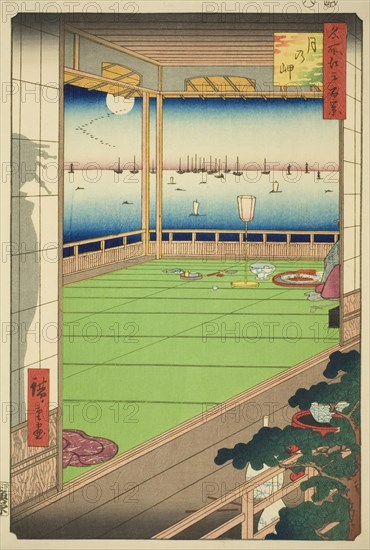 Moon-viewing Point (Tsuki no misaki), from the series "One Hundred Famous Views...", 1857. Creator: Ando Hiroshige.