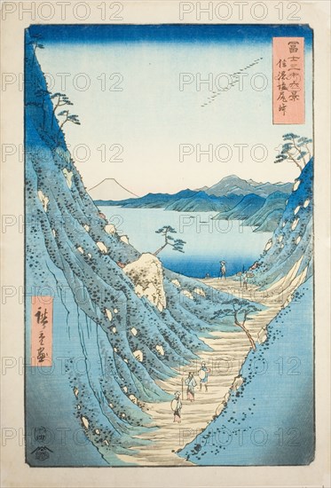 Shiojiri Pass in Shinano Province (Shinano Shiojiri toge), from the series "Thirty-six Views...,1858 Creator: Ando Hiroshige.