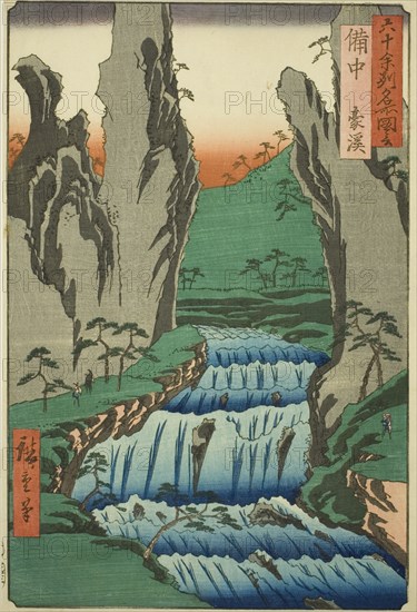 Bitchu Province: Gokei (Bitchu, Gokei), from the series "Famous Places in the Sixty-odd..., 1853. Creator: Ando Hiroshige.