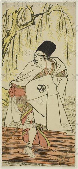 The Actor Bando Mitsugoro I as the Shinto Priest Goinosuke Disguised as the Spirit of a..., c. 1781. Creator: Shunsho.