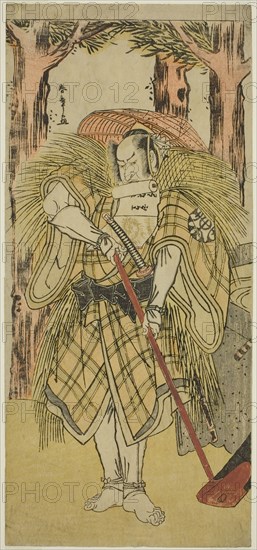 The Actor Nakamura Nakazo I as Hakamadare Yasusuke or Watanabe no Tsuna (?) in the Play..., c. 1781. Creator: Shunsho.