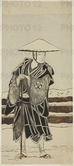 The Actor Bando Mitsugoro I as Abbot Saimyo-ji Tokiyori, Disguised as a Monk, in the..., c. 1773. Creator: Shunsho.