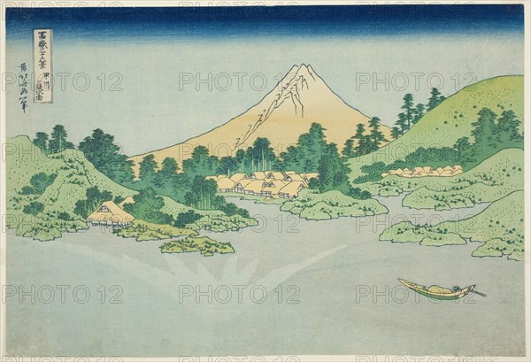 The Surface of the Water at Misaka in Koshu Province (Koshu Misaka suimen), from the..., c. 1830/33. Creator: Hokusai.